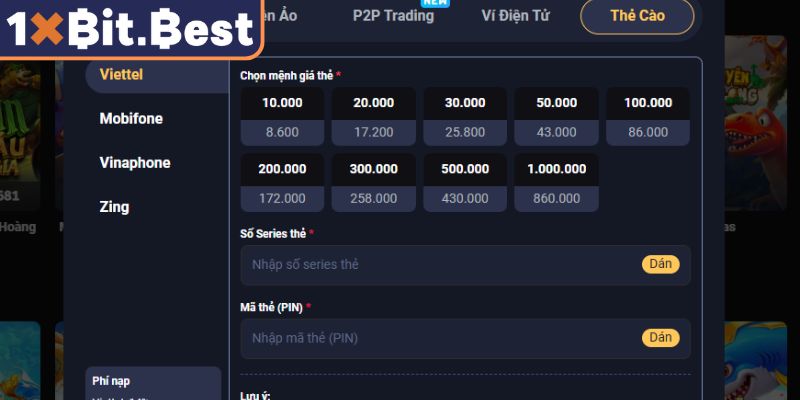 Hướng dẫn nạp tiền nhanh chóng dành cho người mới